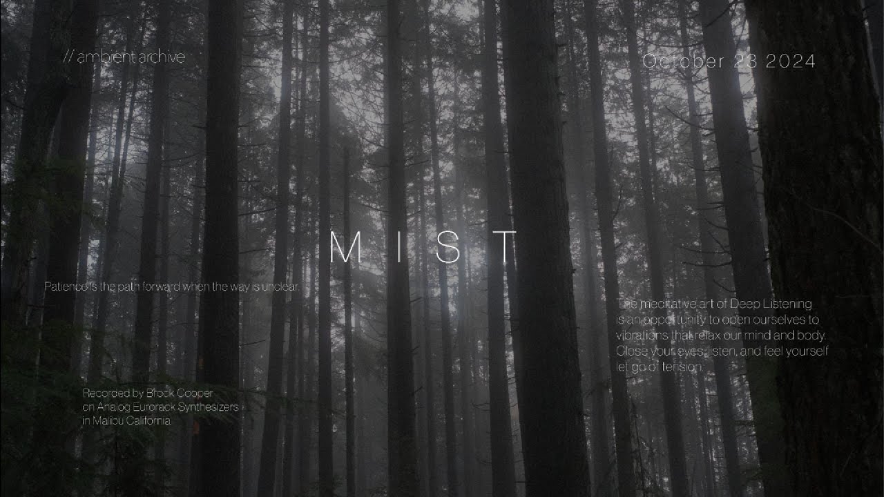 M I S T // (1hr) Relaxing Lofi Ambient Deep Listening Music for Sleep, Study and Stress Relief