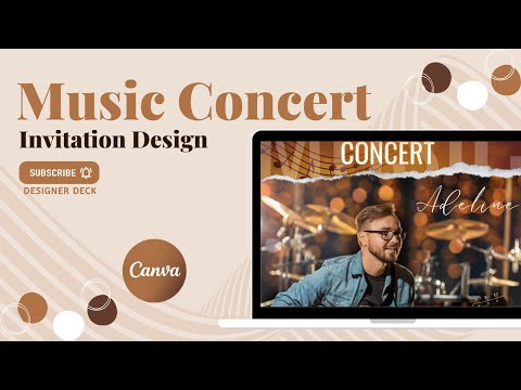Music Concert invitation design || Made in Canva || Canva Tutorial 2022 || Designer Deck
