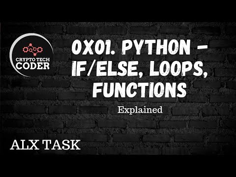 0x01. Python - if/else, loops, functions || code along || complete 200%