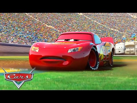 Lightning McQueen and Chick Hicks Compete for the Piston Cup! | Pixar Cars | @disneyjr