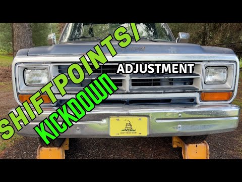 Dodge D100/ Torqueflight shift point and kickdown adjustment. Super simple.