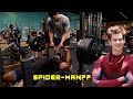 Andrew Garfield Spots Heavy Bencher At Gym | Heavy Training While Cutting