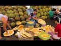 Biggest Size Fruit So Satisfying Jackfruit Cutting Skills Thai Street Food