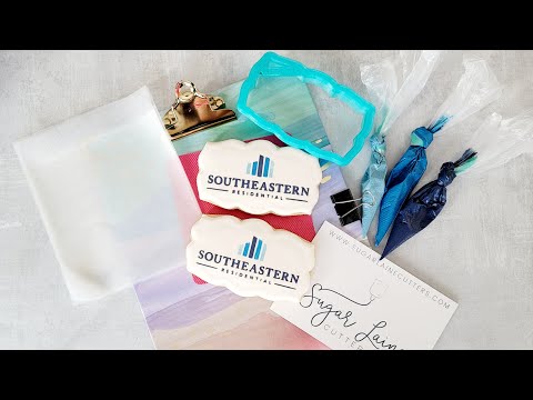 Silk Screen Stenciling on a cookie - 3 part stencil set up