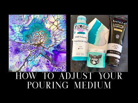 #82 How to adjust your pouring medium using pigments, fluid, and tube paint. Bloom technique