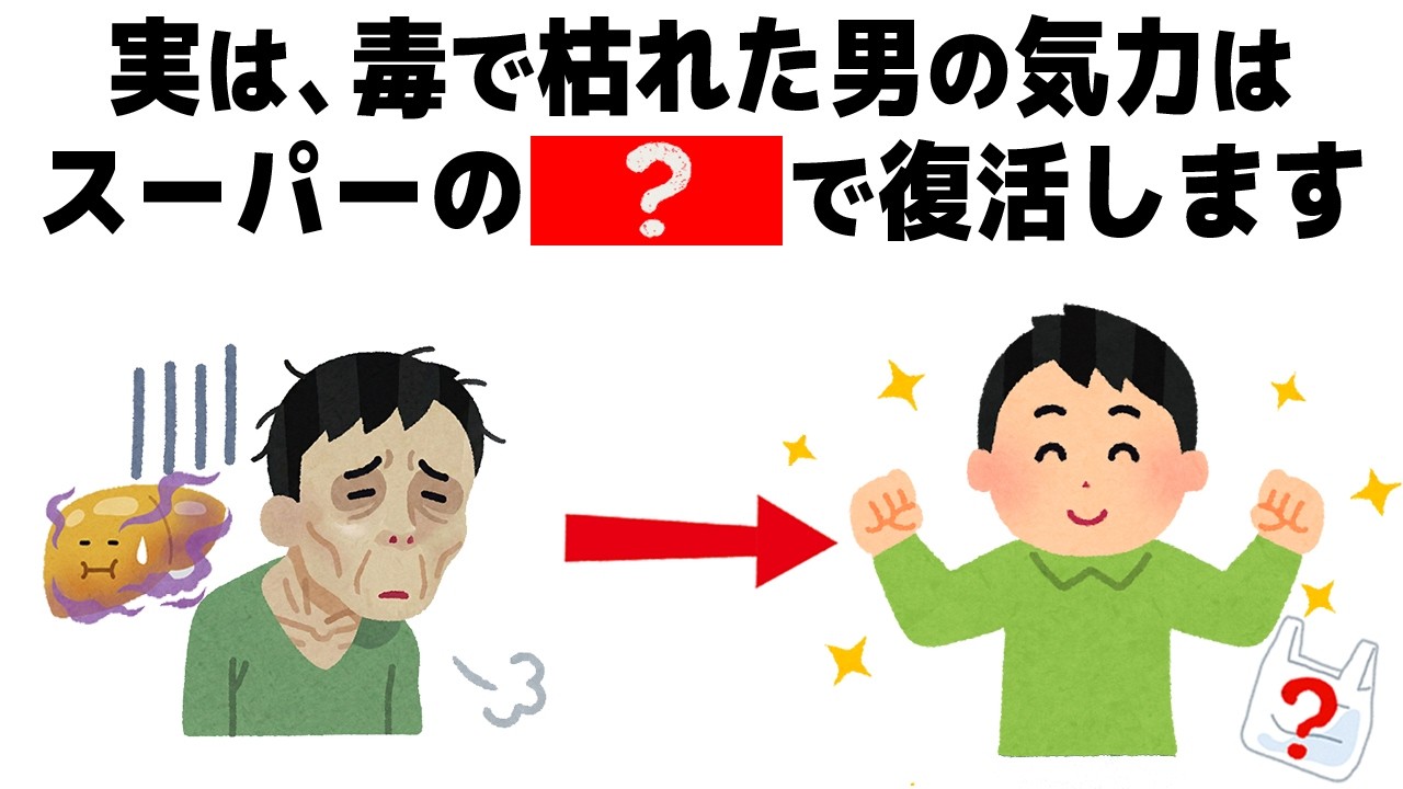 【男の気力】人に教えたくなる健康に関する雑学：実は、その腹は「毒」でした。男の枯れと気力を救う「若返り成分」の出し方