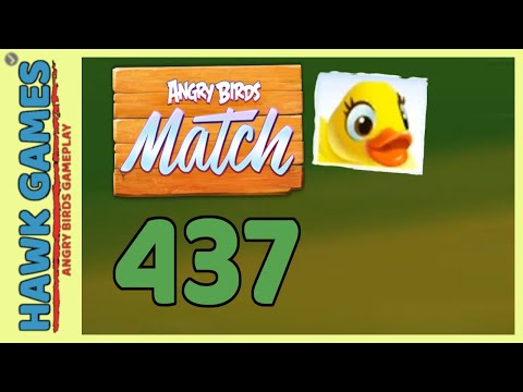 Angry Birds Match ⭐ Level 437 - Walkthrough, No Boosters