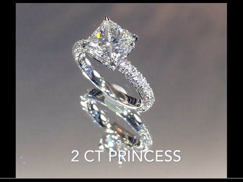 2 Carat Princess Cut Diamond Engagement Ring