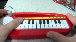 Red Unit Circuit Bent Child's Piano