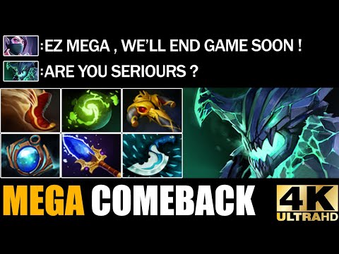 Crazy 6 Minute Meteor Hammer Outworld Destroyer 24 Kills Deleted All Epic Mega Comeback 7.30 Dota 2