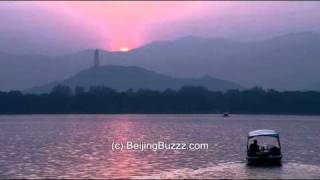 Video : China : Sunset over the mountains, BeiJing 北京