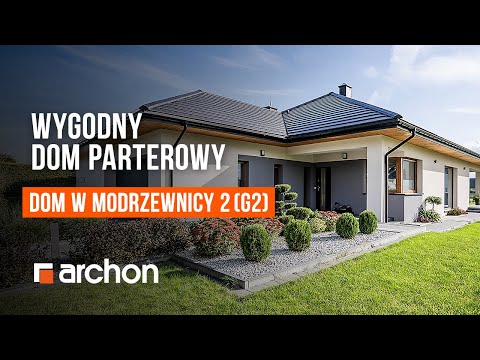 Dom w modrzewnicy 2 (G2) – Wygodny dom parterowy - ARCHON+ Projekty Domów #dom #projektdomu