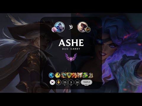 Ashe ADC vs Samira - KR Master Patch 13.13