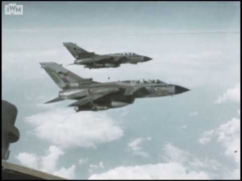 RAF Tornado GR1s strike training with bombs (early 80s)