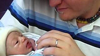 Aidan sucking dad's finger