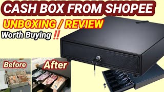 CASH DRAWER FROM SHOPEE | UNBOXING Heavy Duty Electronic Cash box  REVIEW