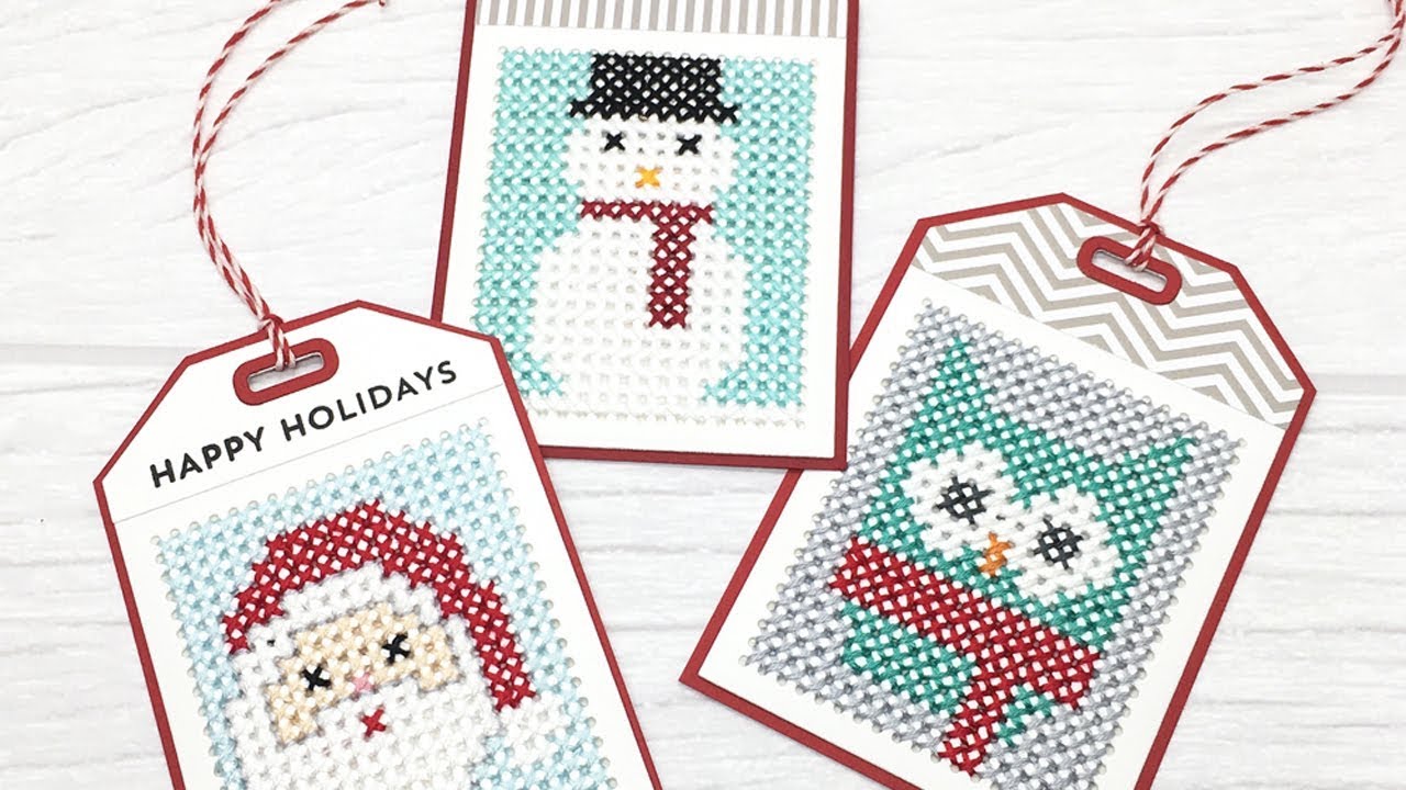 October Release Class - Cross-Stitch Tag Two Ways