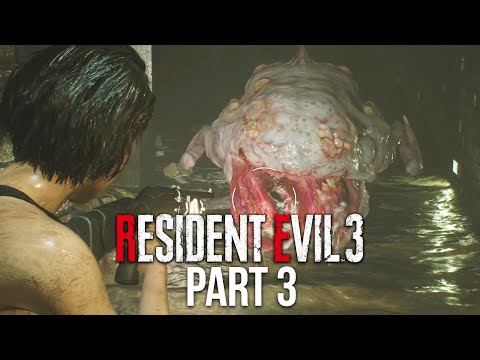 RESIDENT EVIL 3 REMAKE Gameplay Walkthrough Part 3 - ZOMBIE TOAD (Full Game)