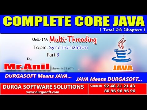 Core Java Multi Threading Synchronization Part 3