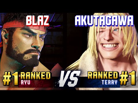 SF6 ▰ BLAZ (#1 Ranked Ryu) vs AKUTAGAWA (#1 Ranked Terry) ▰ High Level Gameplay