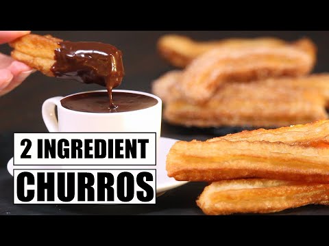 Churros and Hot Chocolate 2 Ingredients! | Eggless | How Tasty Channel