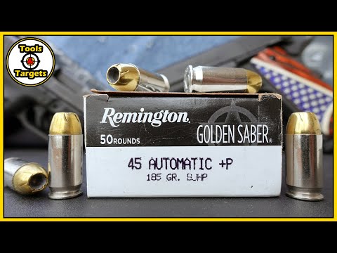 BETTER When BOOSTED?...Remington Golden Saber 185 Grain .45 ACP +P Ballistic Gel AMMO Test \u0026 Review!