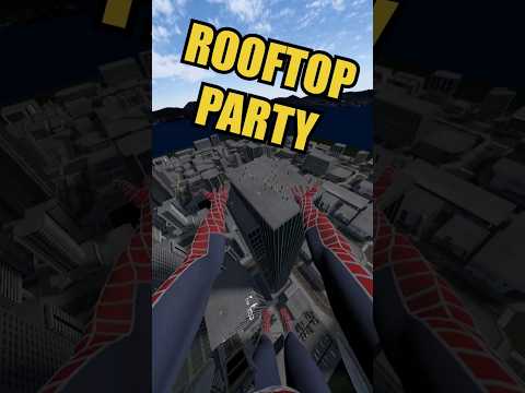 Spider-Man VR ROOFTOP PARTY 2 🥳🎉 #vr #virtualreality #spiderman #gaming