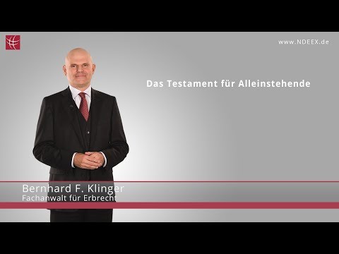 Das Testament für Alleinstehende | NDEEX