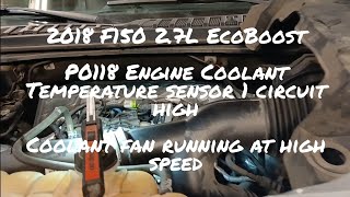 2018 Ford F150 2.7L P0118 P1299 TSB 21-2168 ECT Relocation Kit