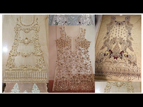 Bridal suit latest trending design ideas /hand embroidery work/kora dabka work dresses.