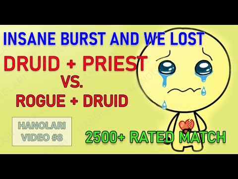 2500+ Season 5 2v2 Arena Match - #1 Team On Server - WOTLK - Druid/Priest vs. Rogue/Druid - Video 8