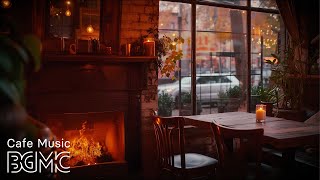 Crackling Fireplace Jazz for Relaxation: Smooth Jazz Piano Music with Coffee Shop Ambience