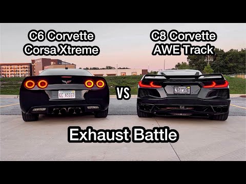 C6 vs C8 Corvette Exhaust Battle