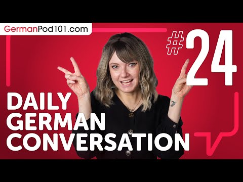 learn about verb conjugation in a formal conversation in German Daily German Conversations 01