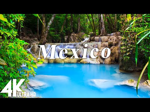 FLYING OVER MEXICO (4K UHD)  - Relaxing Music  with Beautiful Nature Videos