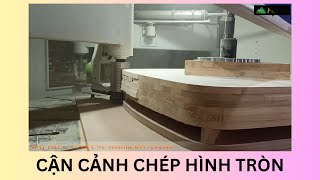 Cận cảnh cách thức hoạt động của máy chép hình tròn  Woodmaster WM-1280SS