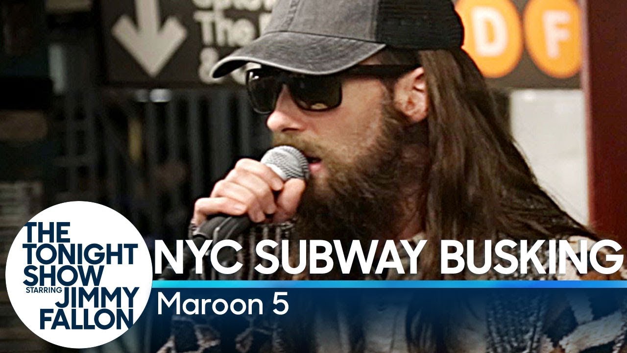 Maroon 5 Busks in NYC Subway in Disguise - YouTube