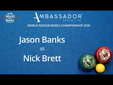 World Indoor Bowls Championship 2026 Jason Banks vs Nick Brett - Day 15 Match 1