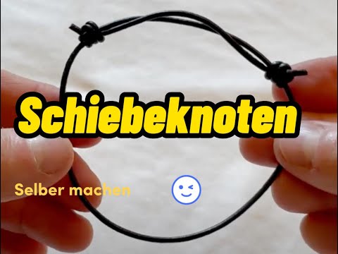 Schiebeknoten für ein Lederband selber knüpfen. Eine einfache und schnelle Technik!