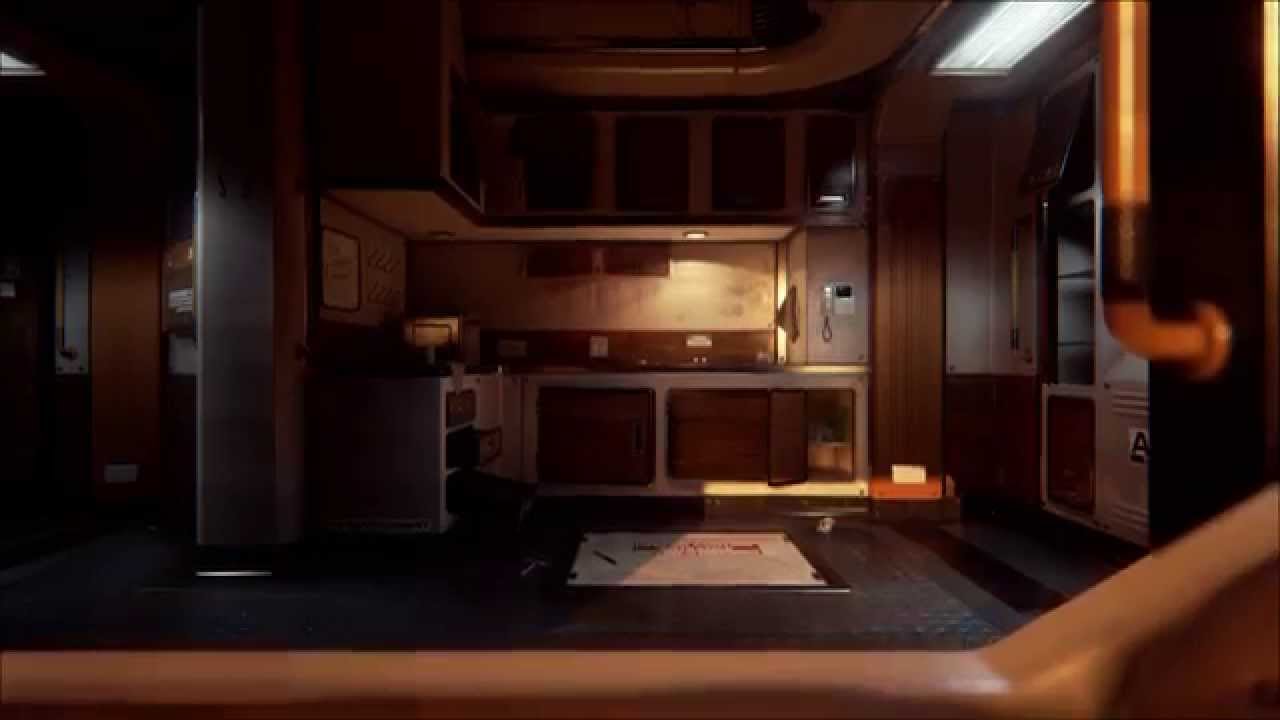 Unreal Engine 4 - Sci-fi Bunk Room - Video Flythrough