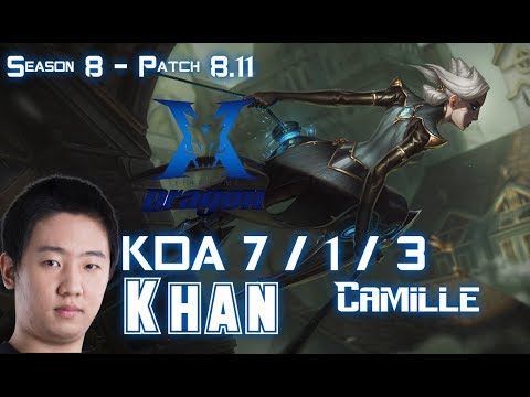 KZ Khan CAMILLE vs LUCIAN Top - Patch 8.11 KR Ranked