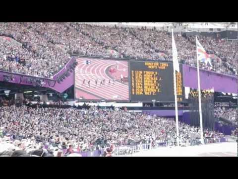 Olympics London 2012 : 100m men. serie 1 (4th aug) - Usain Bolt - Tyson Gay