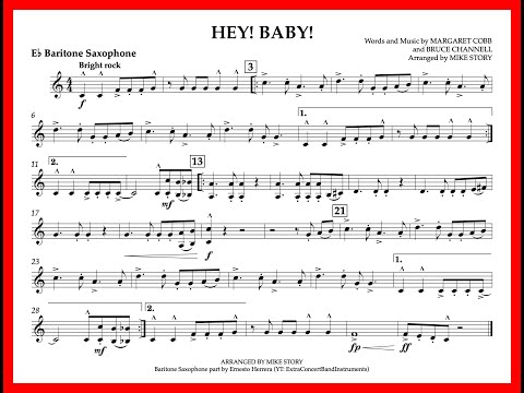 Hey Baby! (Bari Sax) arr. by Mike Story