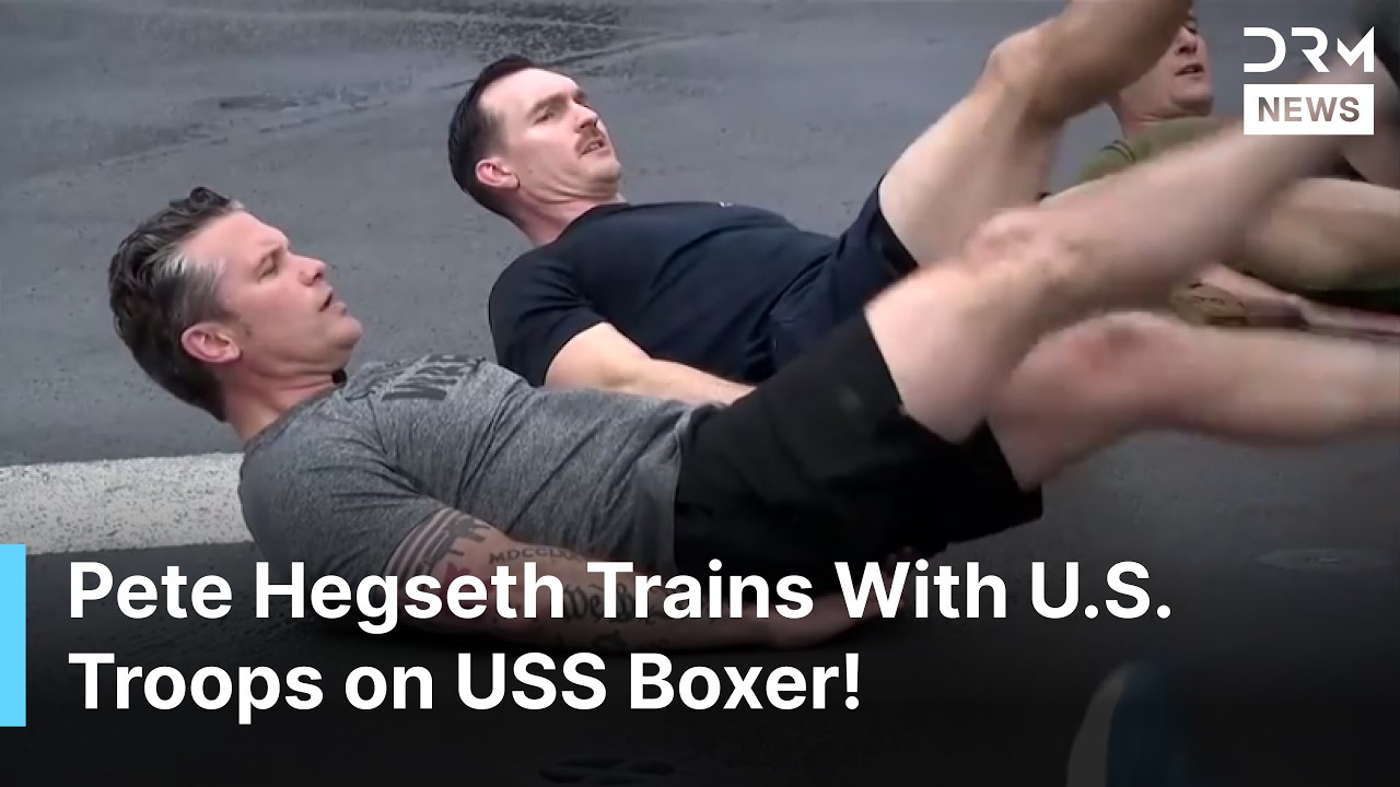 UNSEEN: U.S. Defense Secretary Pete Hegseth Exercises With Troops on USS Boxer in Singapore | AC1Z