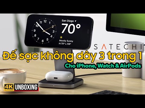 Đế sạc không dây Qi2 3 trong 1 – Có thể gập gọn, sạc nhanh 15W, chống quá tải