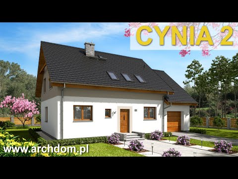 Dom jednorodzinny parterowy z poddaszem Cynia 2 - prezentacja projektu domu - ArchDOM Projekty Domów