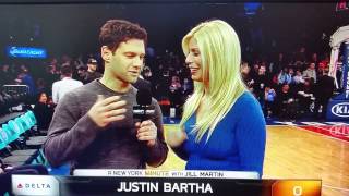 Justin Bartha makes Jill Martin uncomfortable video