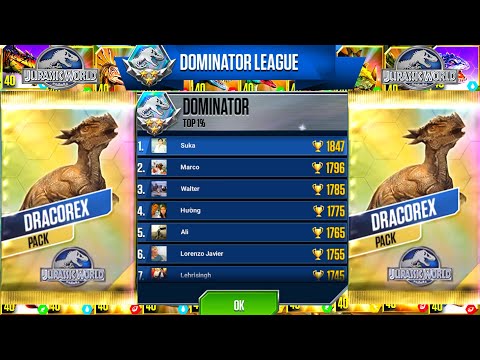DOMINATE THE TOP 1 ALL DINOSAURS AND THE END - JURASSIC WORLD THE GAME