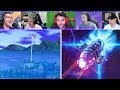 Fortnite Streamers REACT to  Rocket Launch! (Fortnite Battle Royale Rocket Launch LIVE Gameplay)