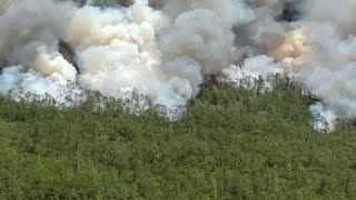 Pulp Road Fire containment begins; Green Swamp Nature Preserve in Brunswick County, North Carolina
